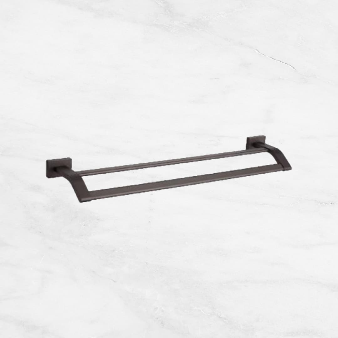(Alu Series) Double Towel Bar Gun Metal - Premium Floor & Wall Tiles in Teluk Intan, Bidor, Perak