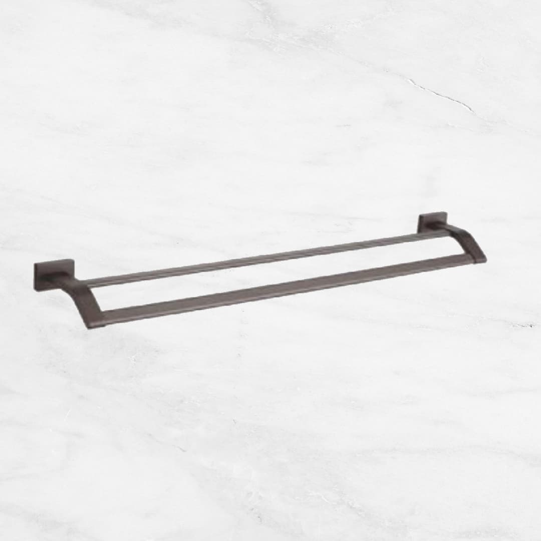 (Alu Series) Double Towel Bar Gun Metal - Premium Floor & Wall Tiles in Teluk Intan, Bidor, Perak